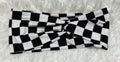Black and White Checker Print Headband