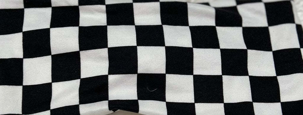 Black and White Checker Print Headband