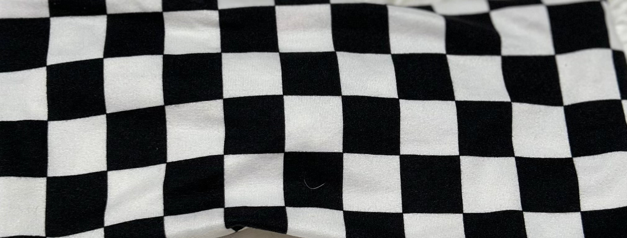 Black and White Checker Print Headband