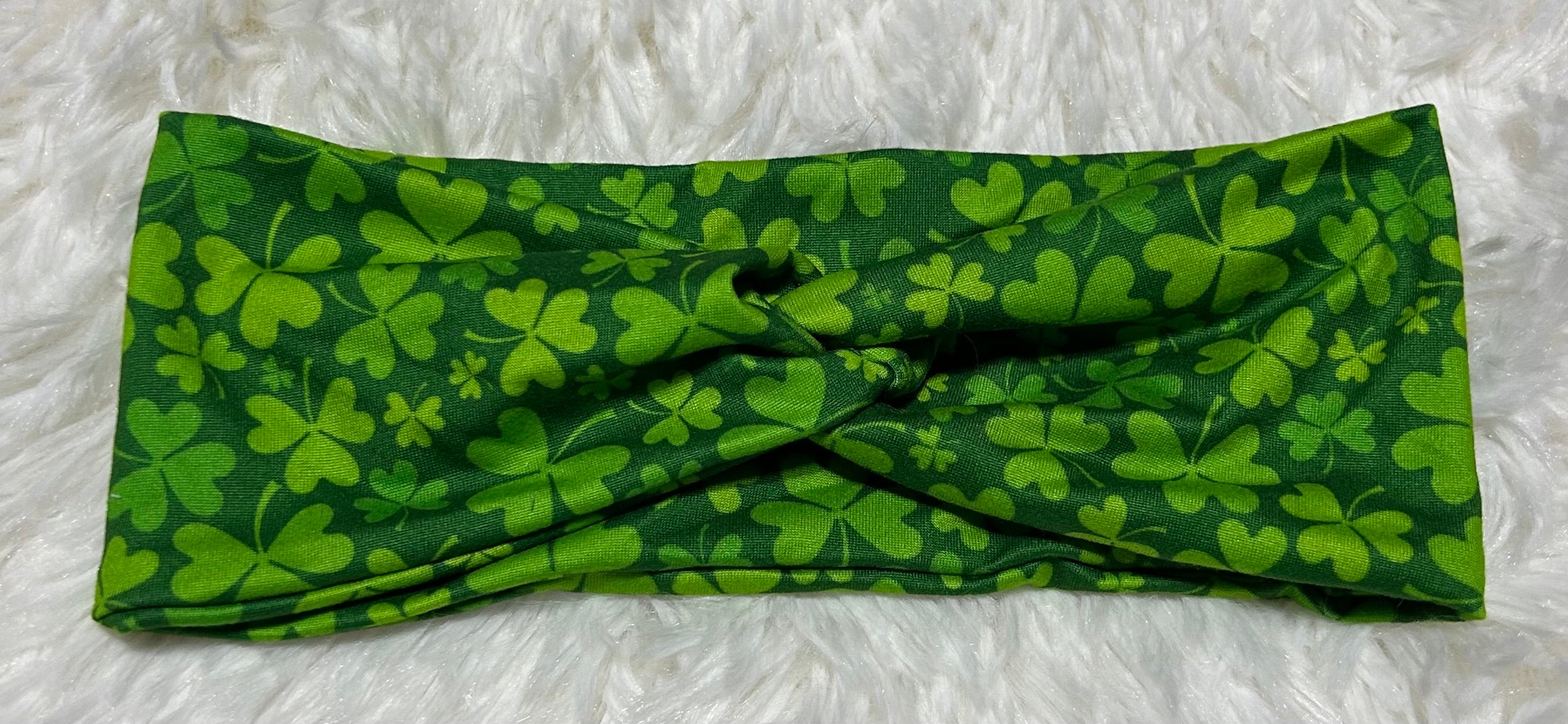 Green with Shamrocks Headband