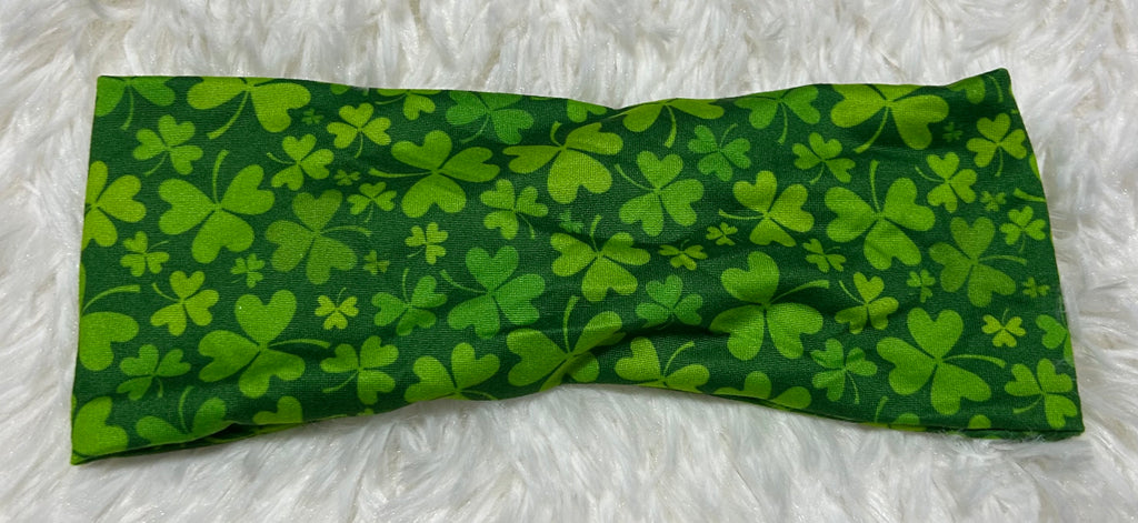 Green with Shamrocks Headband
