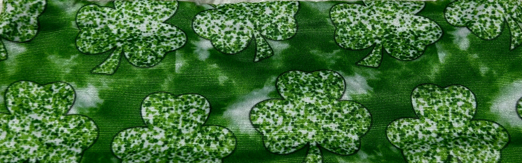 Green with Tie Dye and Shamrocks Headband