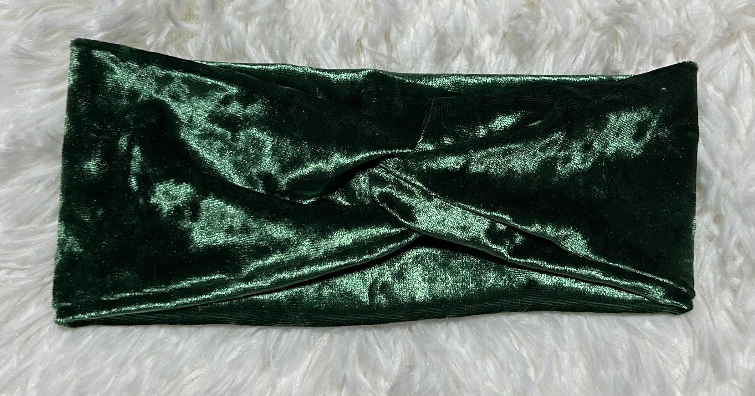 Green Velvet Headband