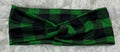 Black and Green Plaid Headband