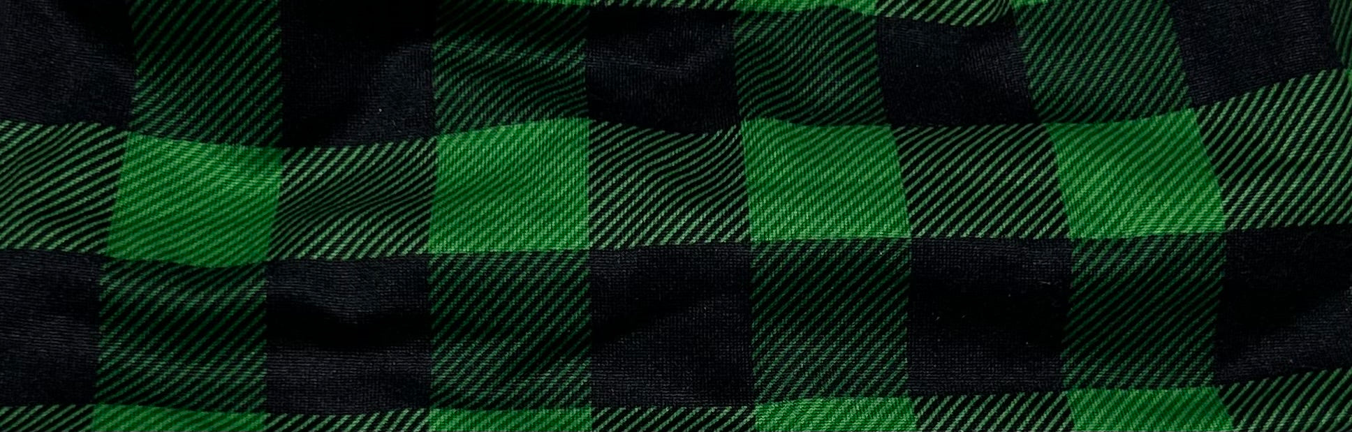Black and Green Plaid Headband