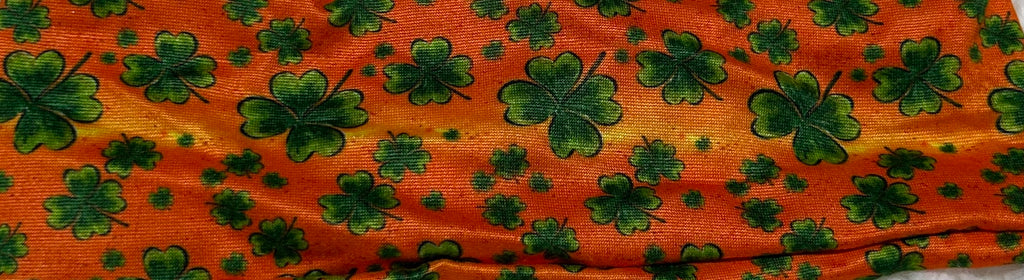 Orange with Green Shamrocks Headband
