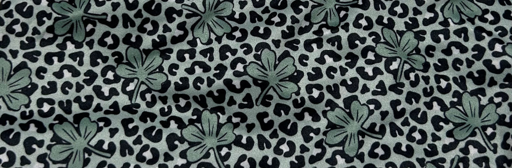 Black Cheetah Shamrocks Headband