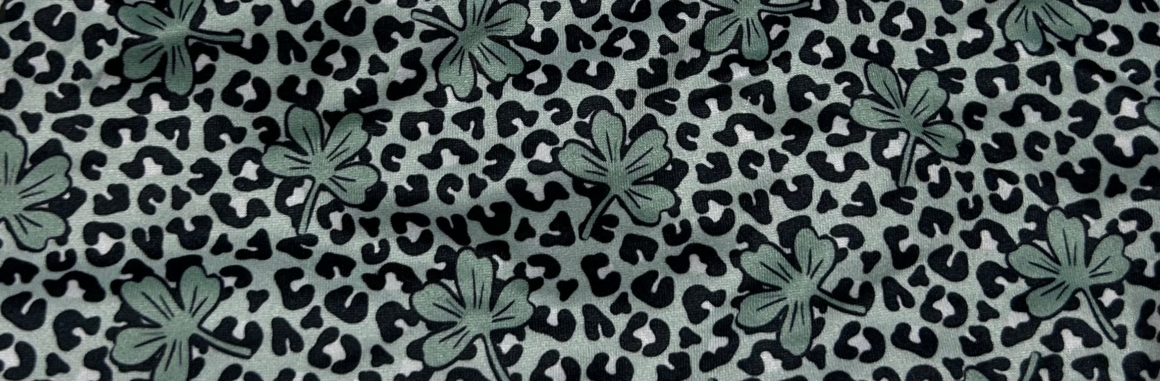 Black Cheetah Shamrocks Headband