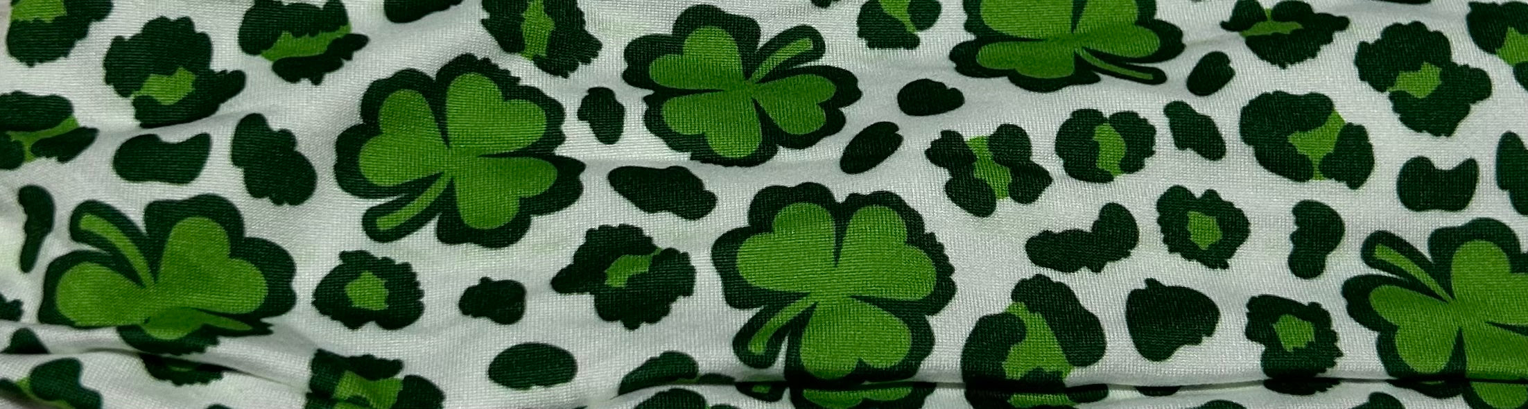 Green Cheetah Shamrocks Headband