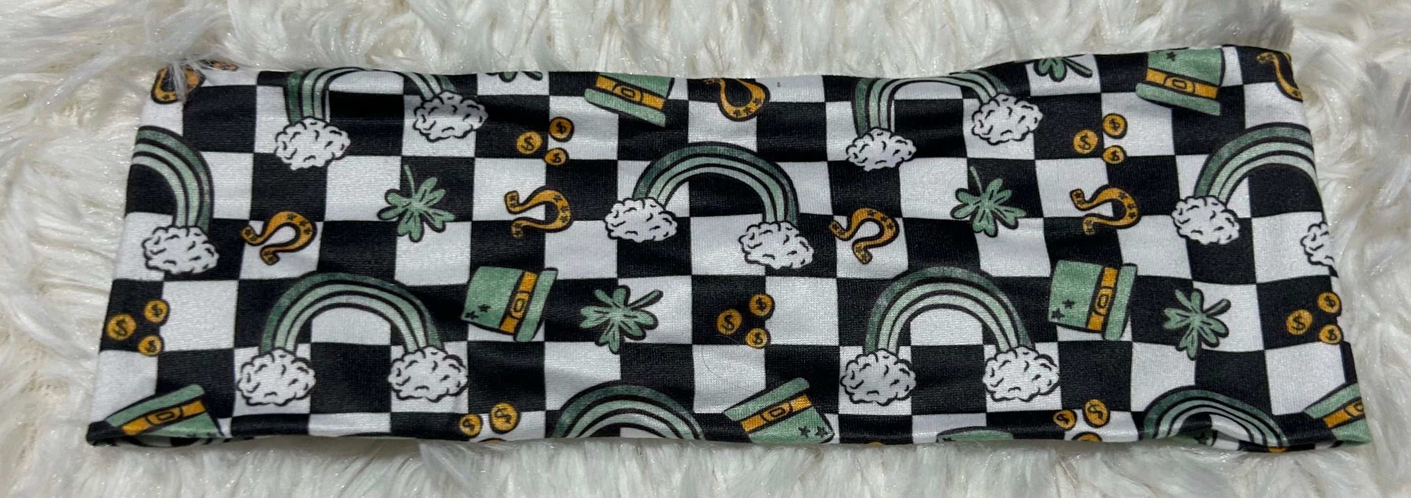 Luck of the Irish Checker Print Headband