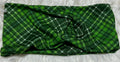 Dark Green Plaid Headband