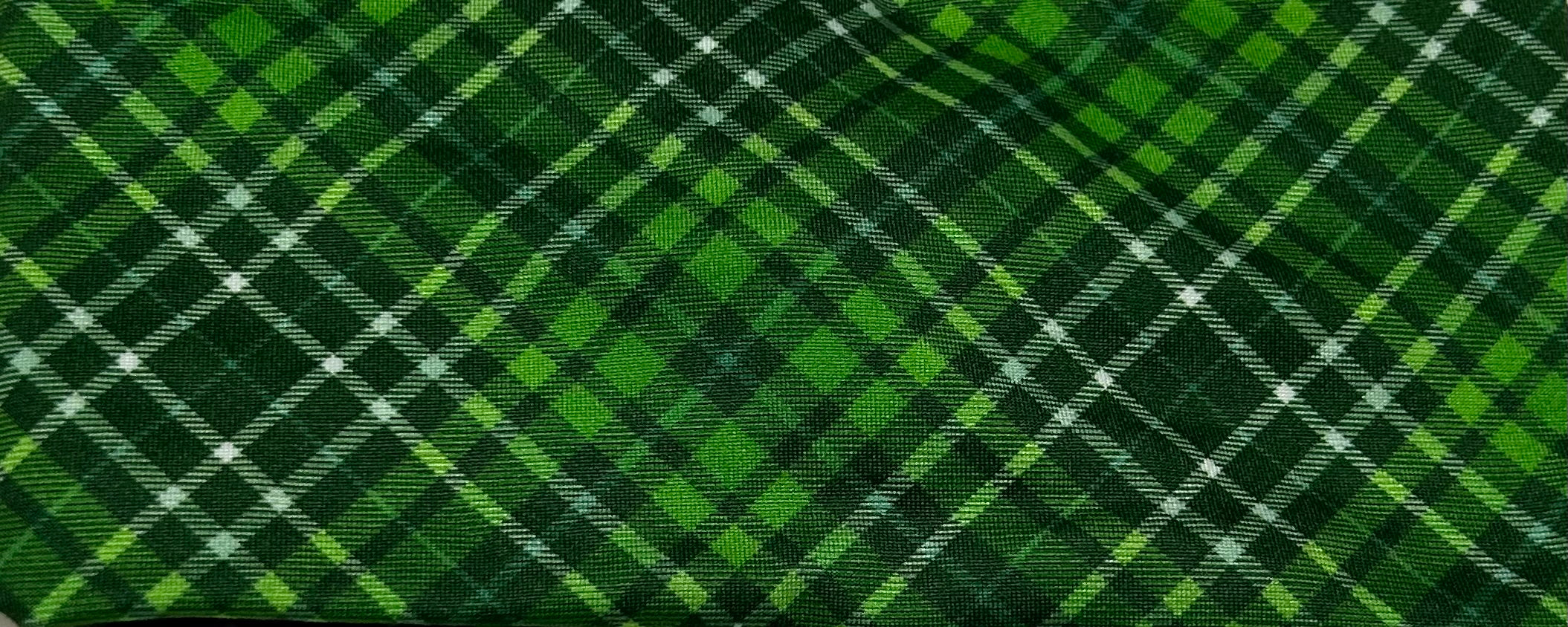 Dark Green Plaid Headband