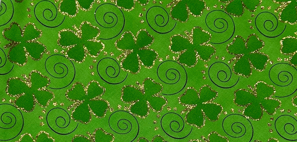 Shamrocks with Gold Scrunchie Pet Bandana