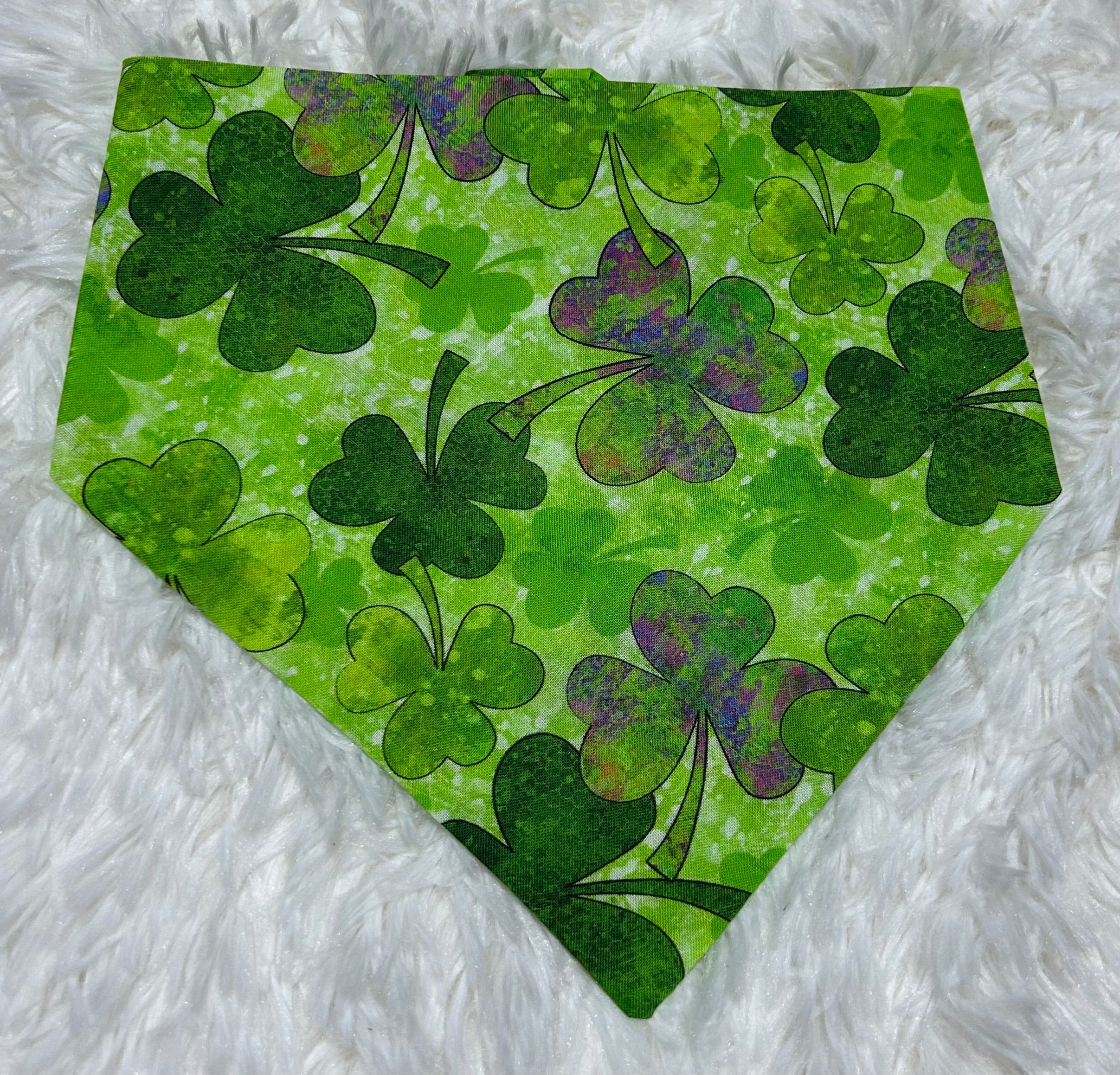 Tie Dye Shamrocks Scrunchie Pet Bandana