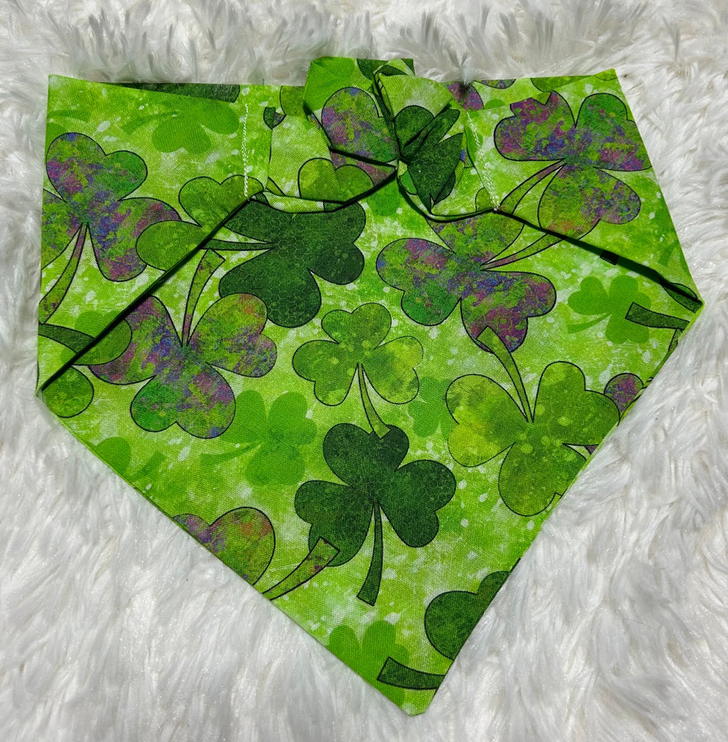 Tie Dye Shamrocks Scrunchie Pet Bandana