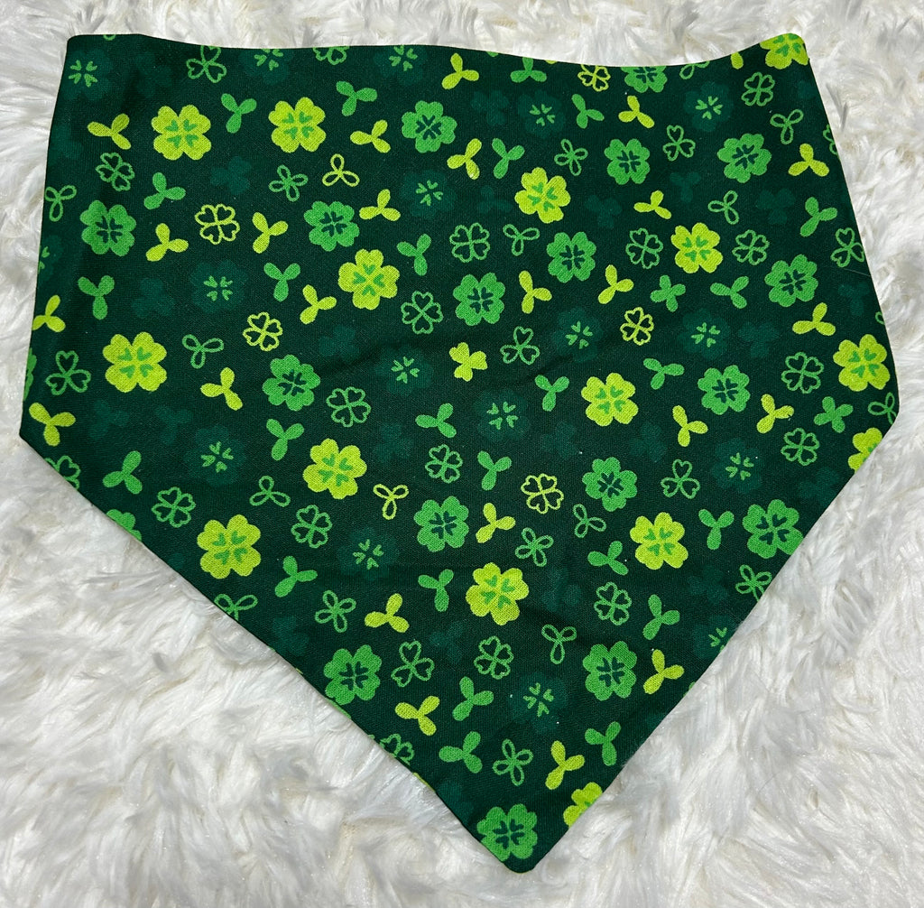 Green Clovers Scrunchie Pet Bandana