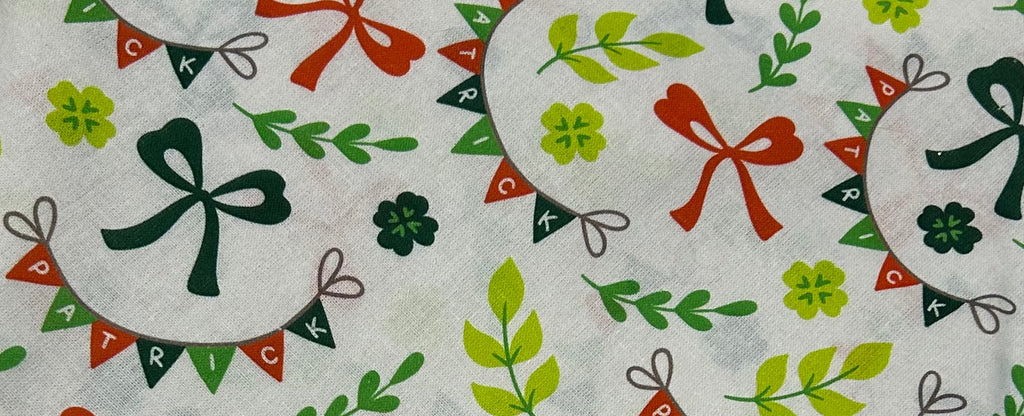 White St. Patrick’s Banners Scrunchie Pet Bandana