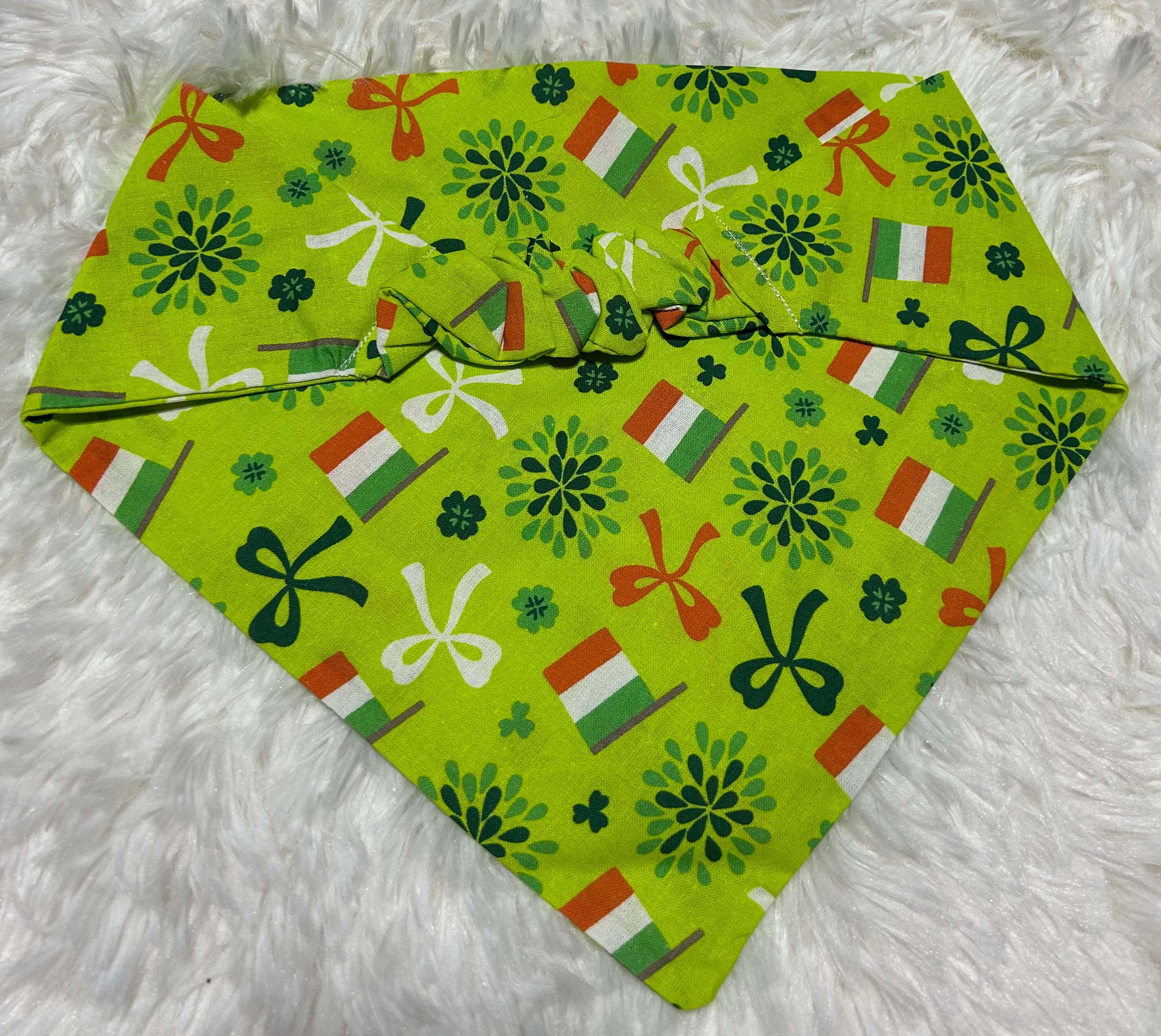 Irish Flag Scrunchie Pet Bandana