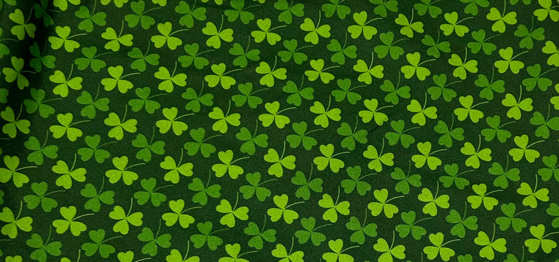 Shamrocks on Green Scrunchie Pet Bandana