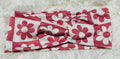 Pink Flowers Checker Print Headband