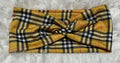 Mustard and Black Plaid Headband