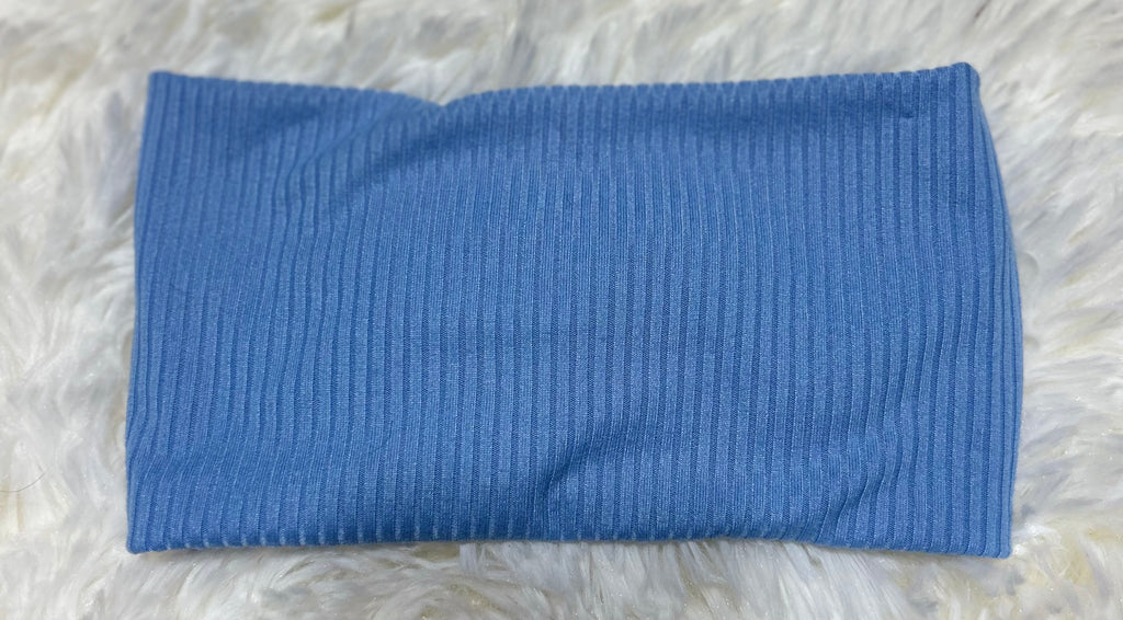 Sky Blue 4x2 Rib Headband
