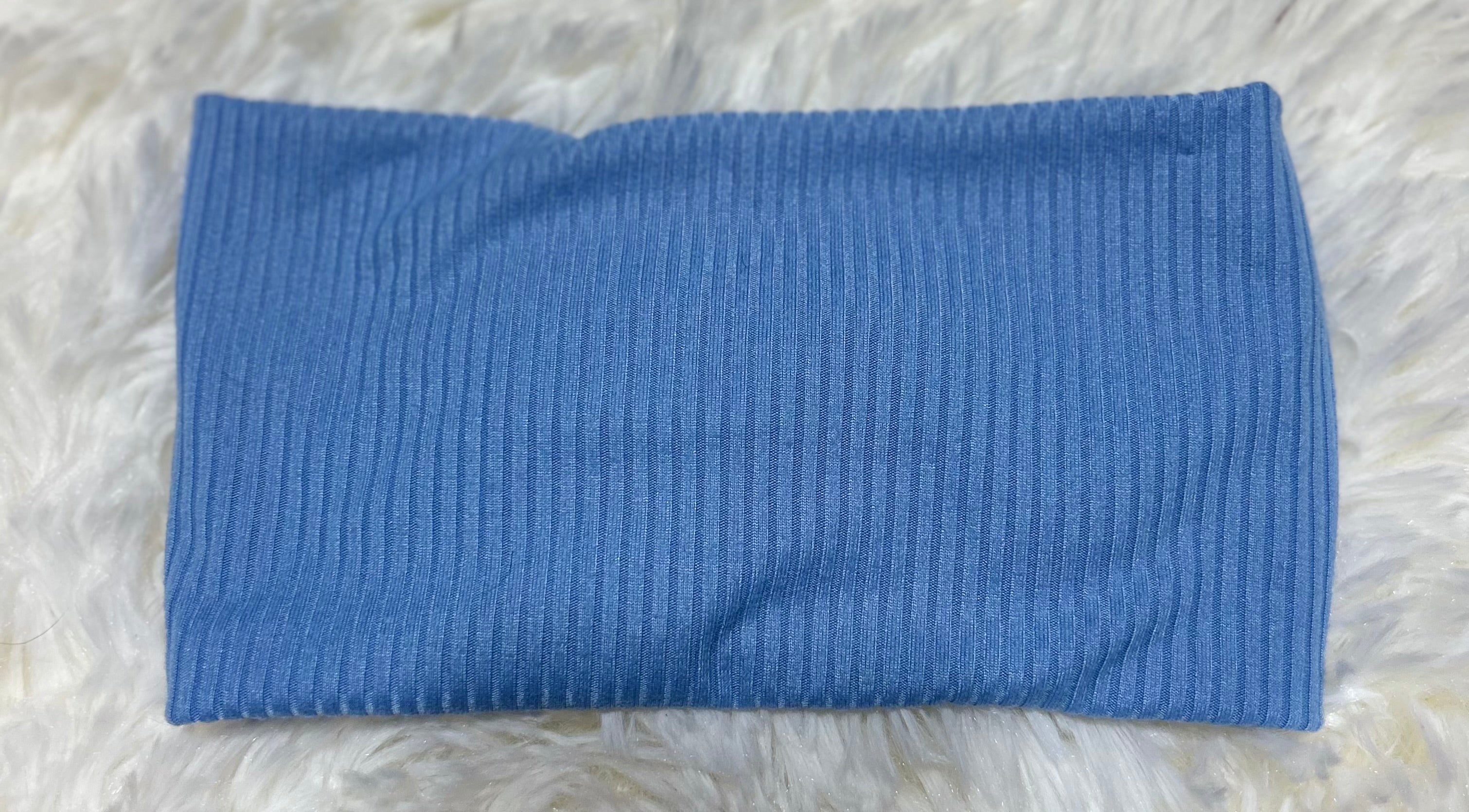 Sky Blue 4x2 Rib Headband