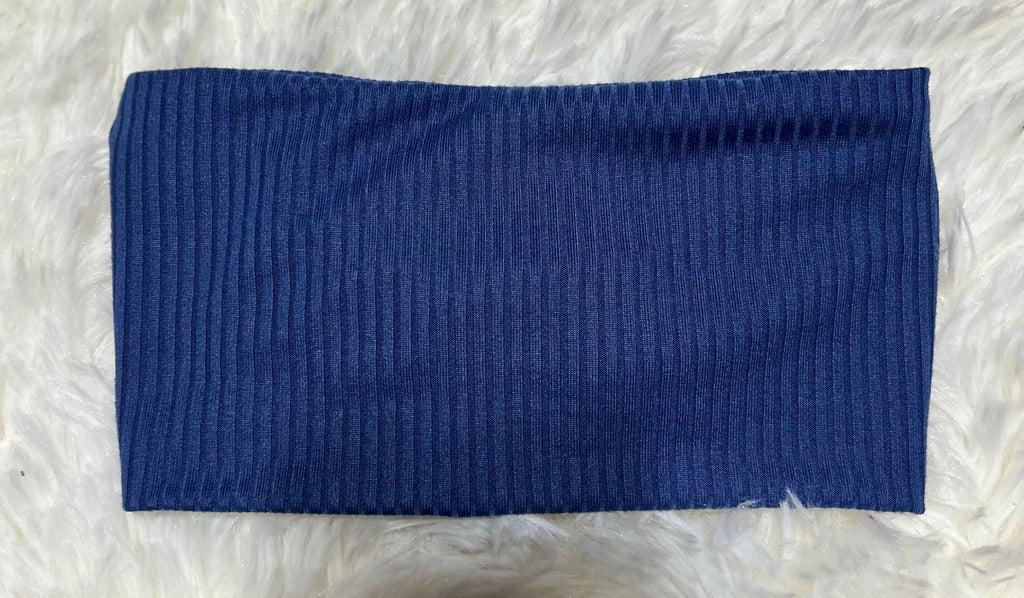 Dark Dusty Blue 4x2 Rib Headband