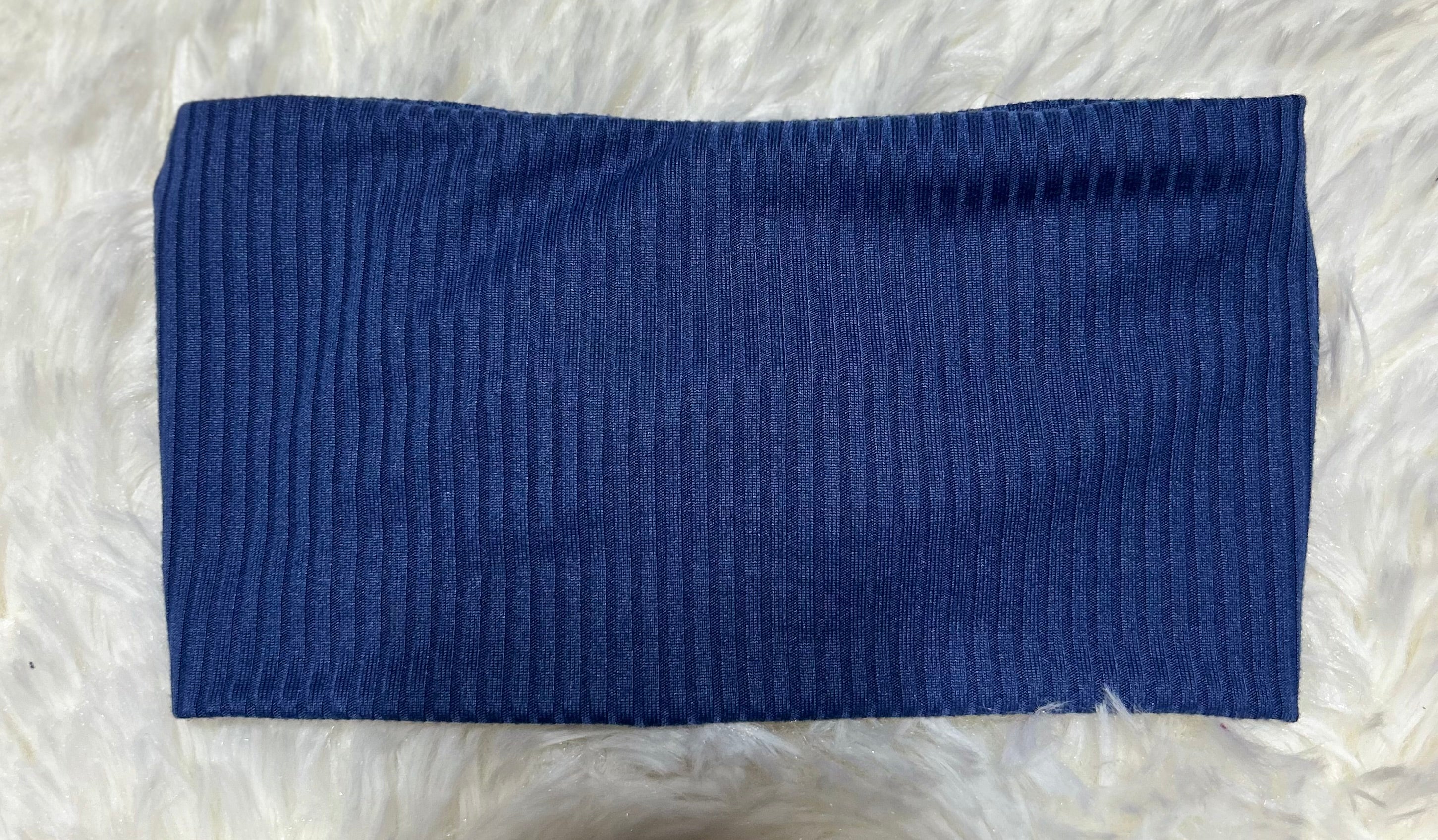 Dark Dusty Blue 4x2 Rib Headband