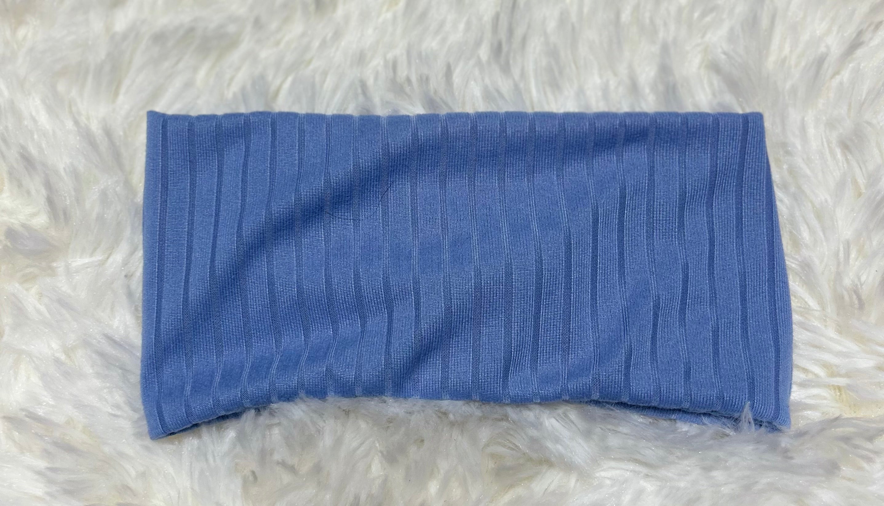 Sky Blue 8x2 Rib Headband