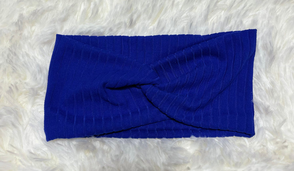 Dark Periwinkle Blue 8x2 Rib Headband