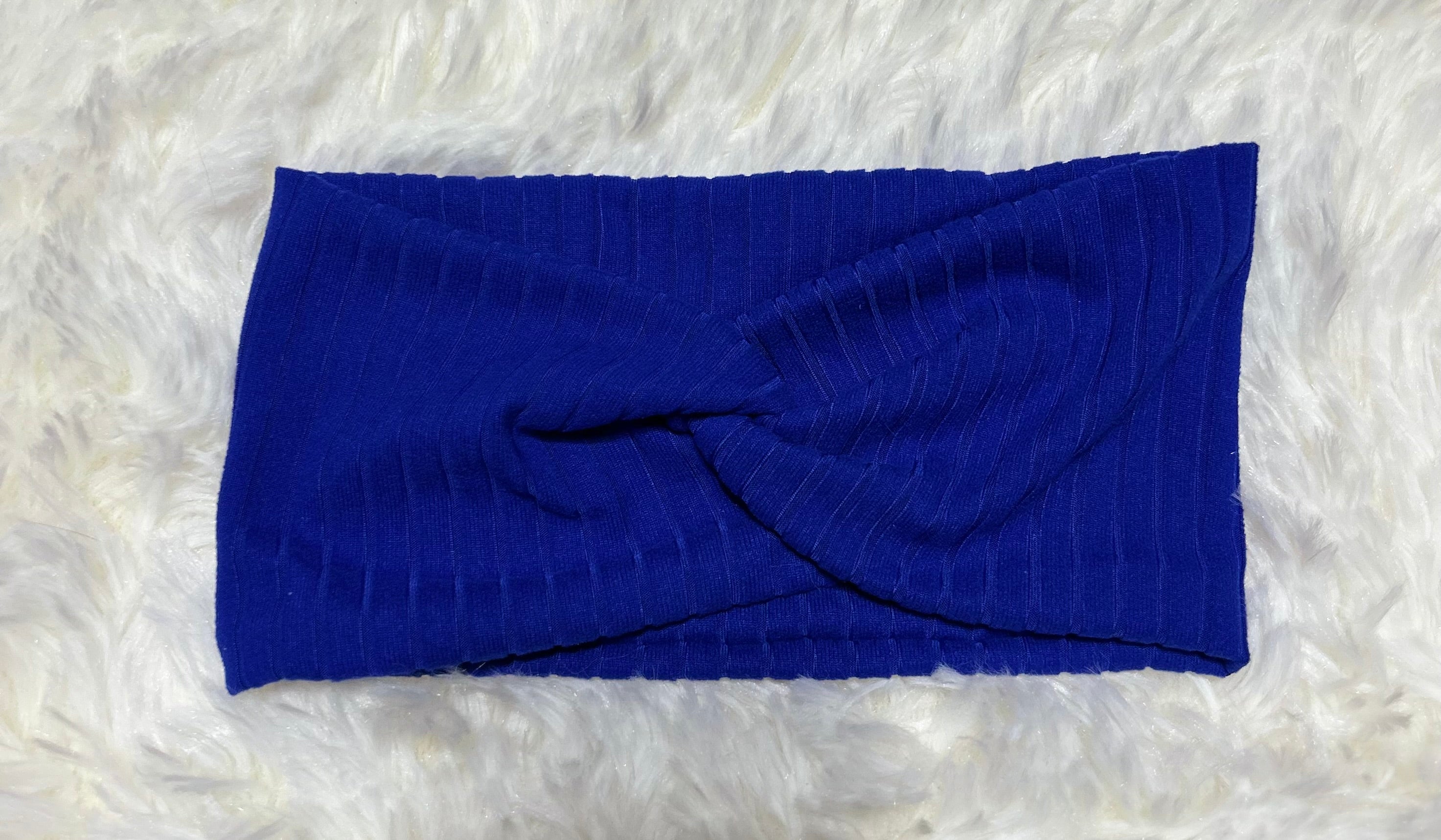Dark Periwinkle Blue 8x2 Rib Headband