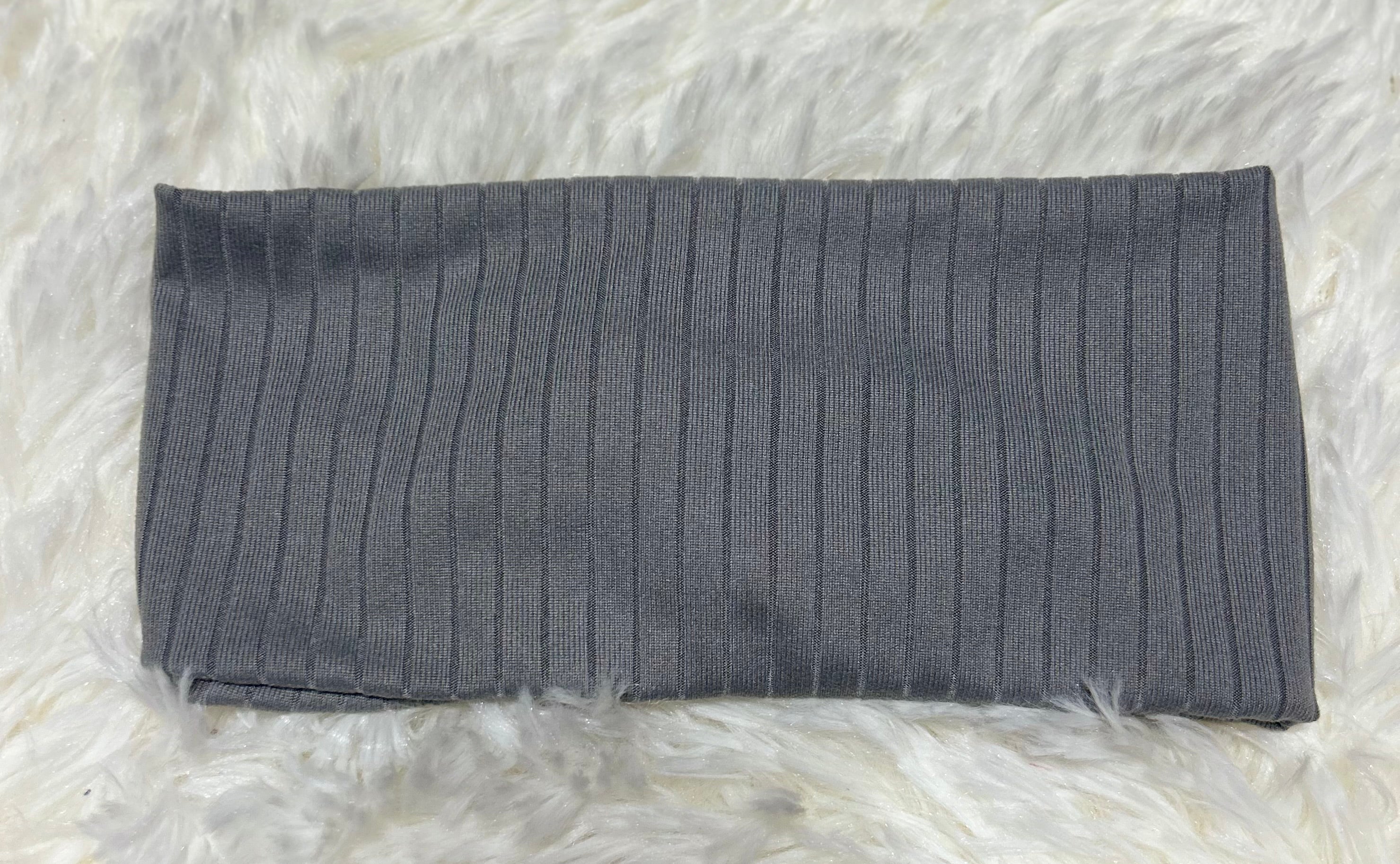 Grey 8x2 Rib Headband