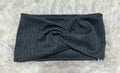 Dark Grey 8x2 Rib Headband