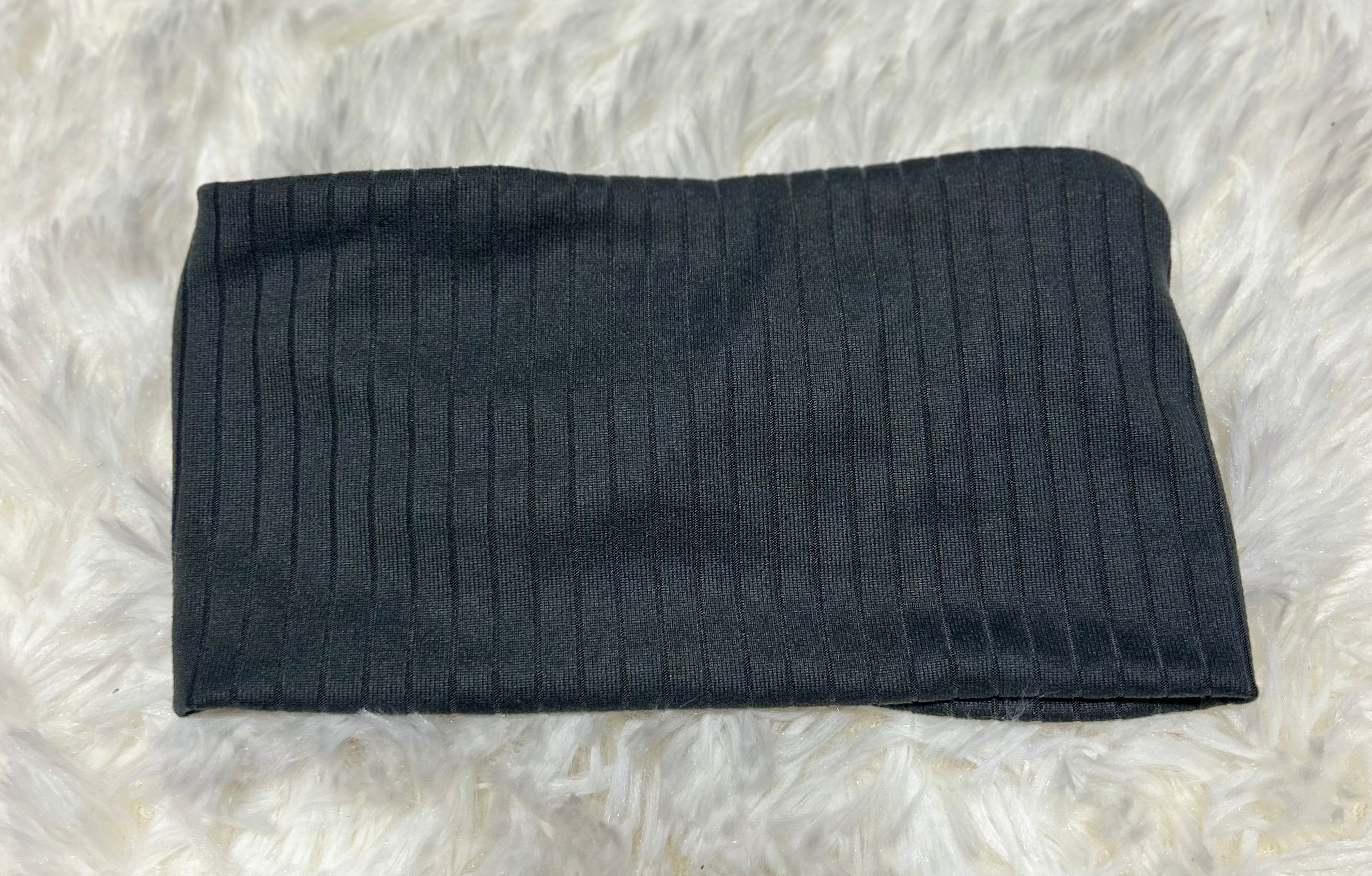Dark Grey 8x2 Rib Headband