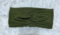Olive Green 8x2 Rib Headband