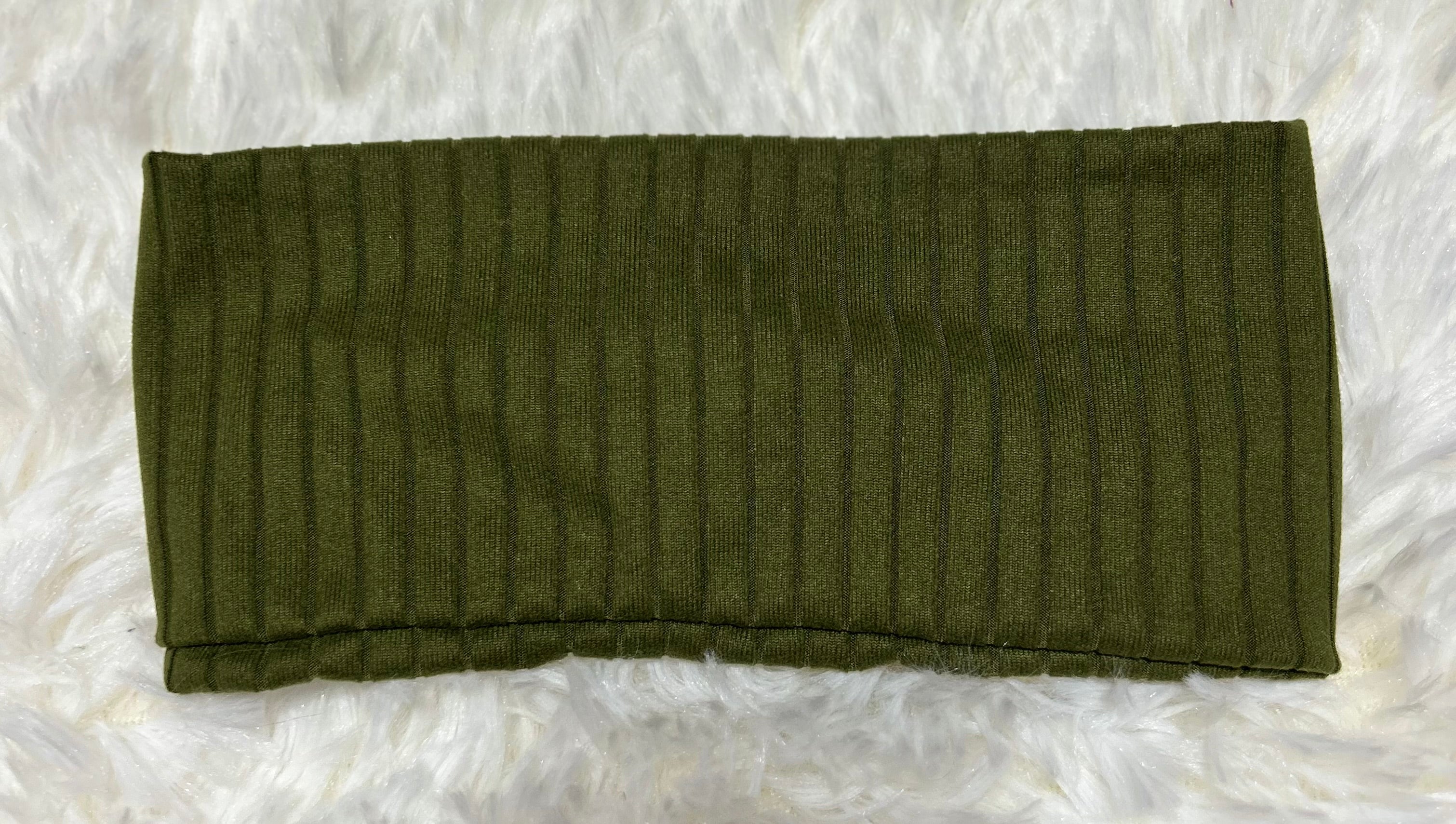 Olive Green 8x2 Rib Headband