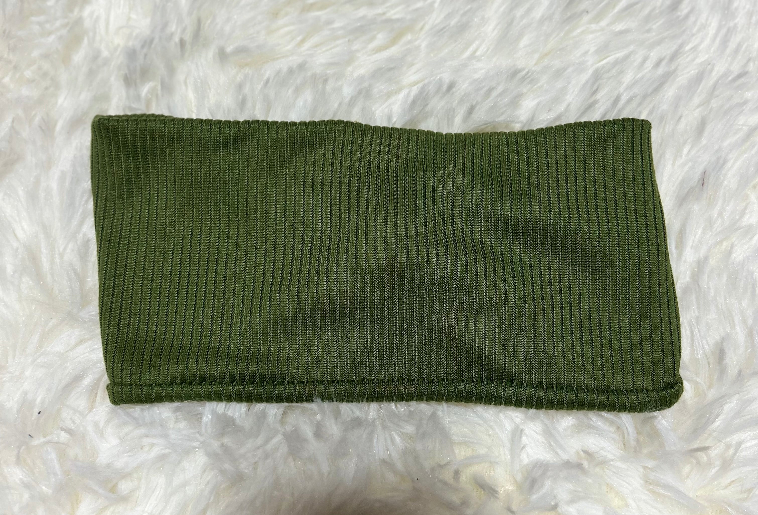 Olive Green 4x2 Rib Headband