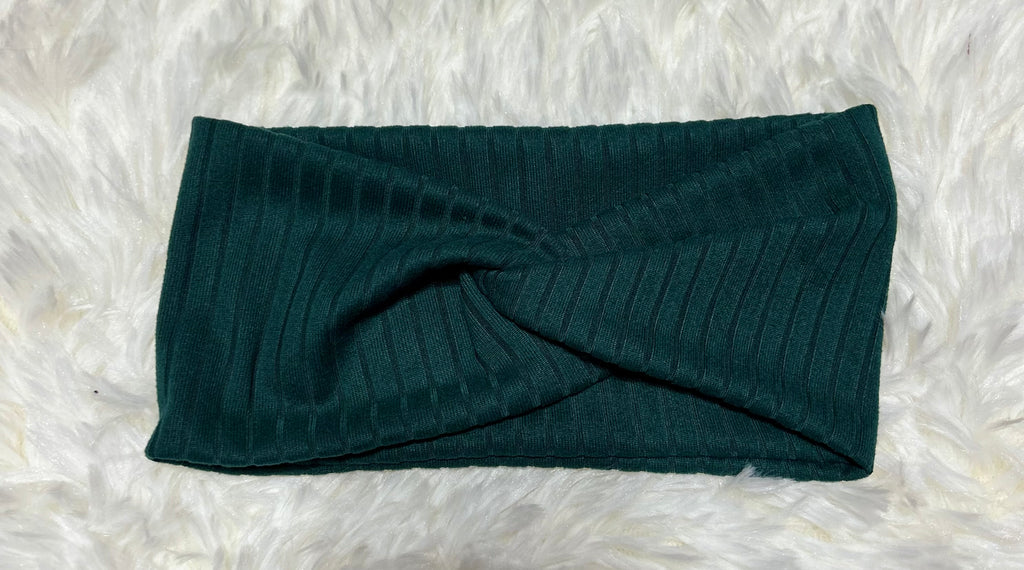Dark Seafoam Green 8x2 Rib Headband