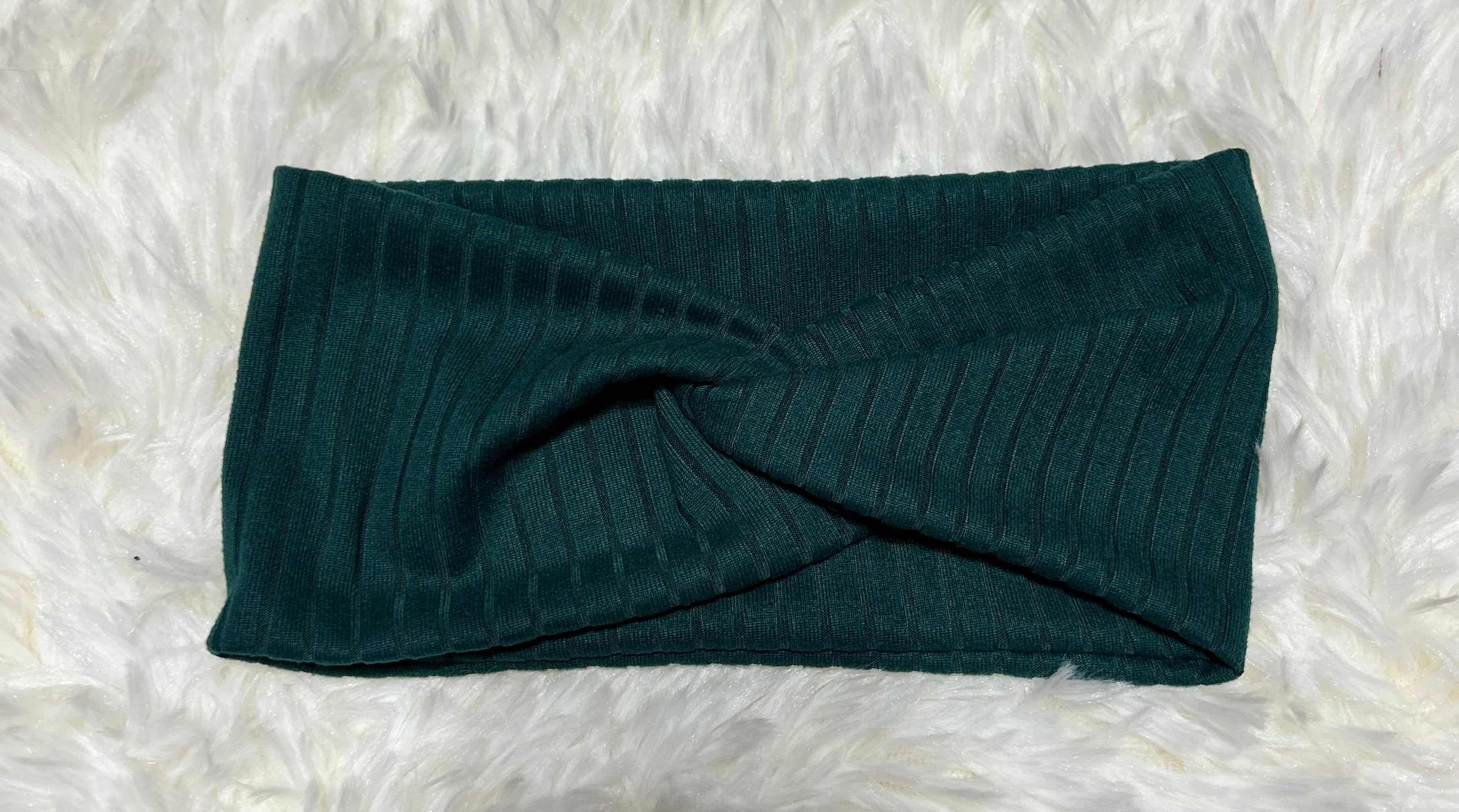 Dark Seafoam Green 8x2 Rib Headband