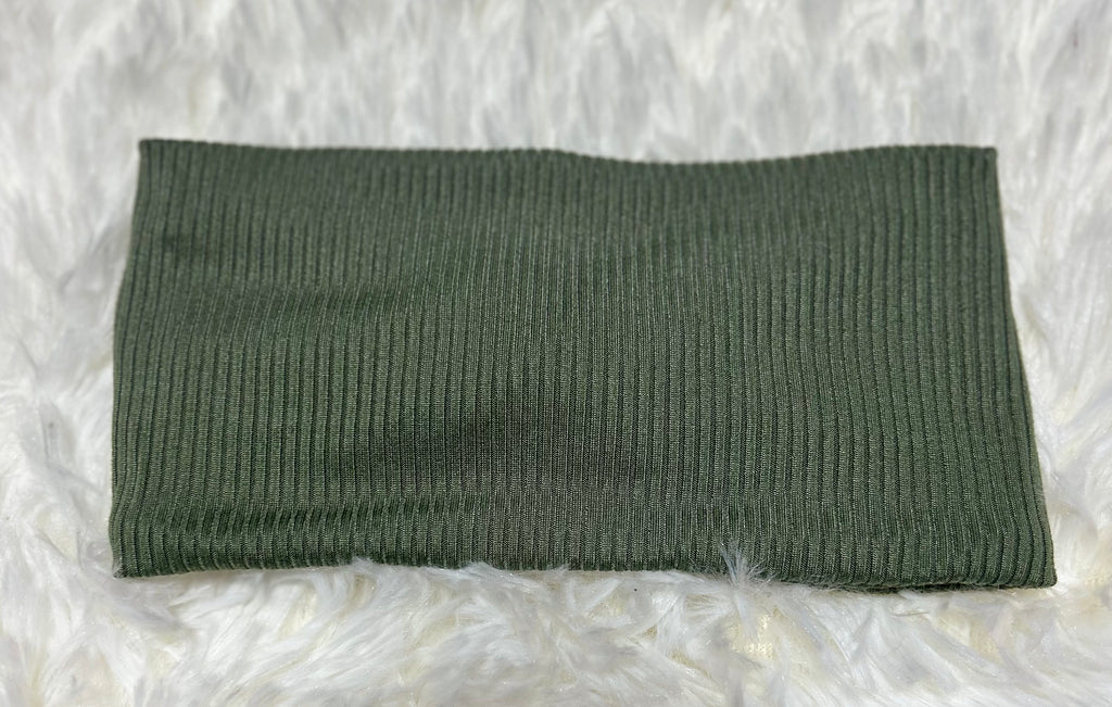 Olive Sage Green 4x2 Rib Headband