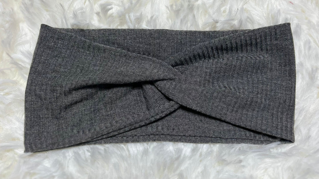 Smoky Grey 4x2 Rib Headband