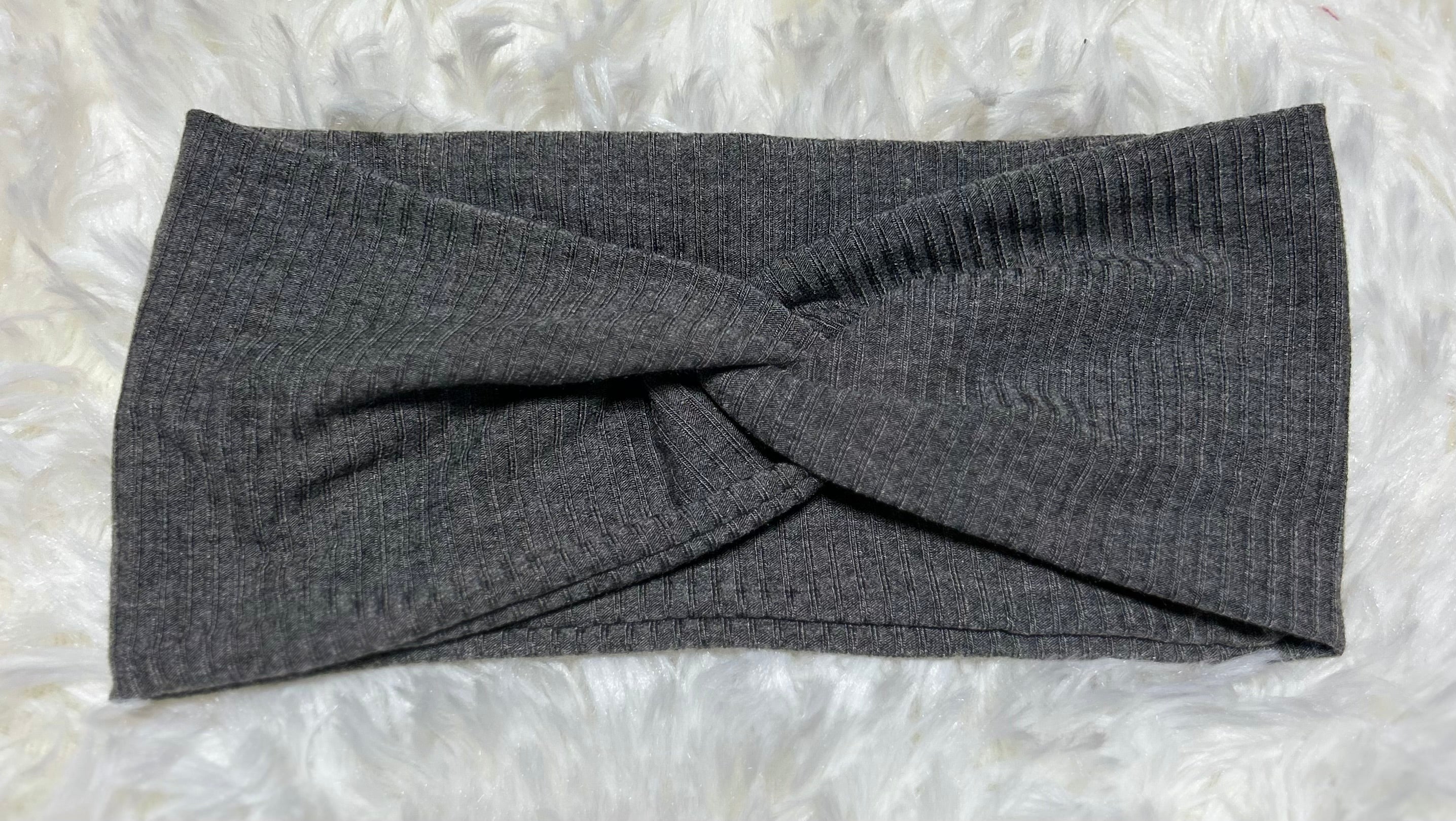 Smoky Grey 4x2 Rib Headband