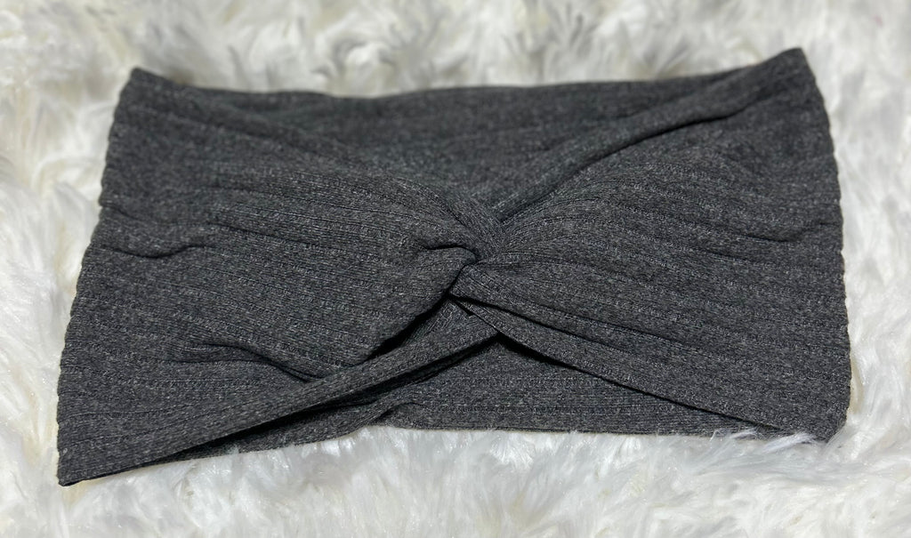 Smoky Grey 8x2 Rib Headband