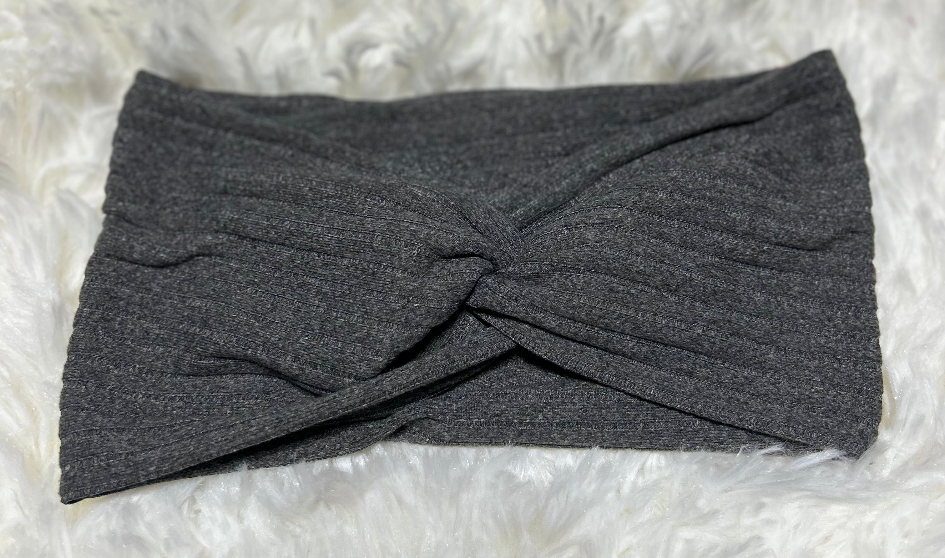 Smoky Grey 8x2 Rib Headband