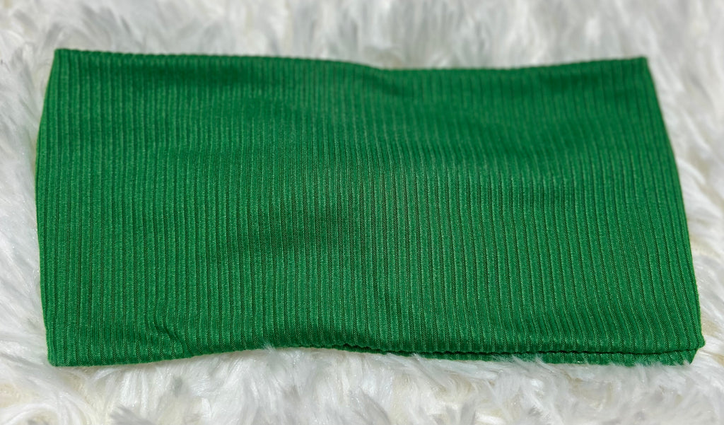 Green 4x2 Rib Headband