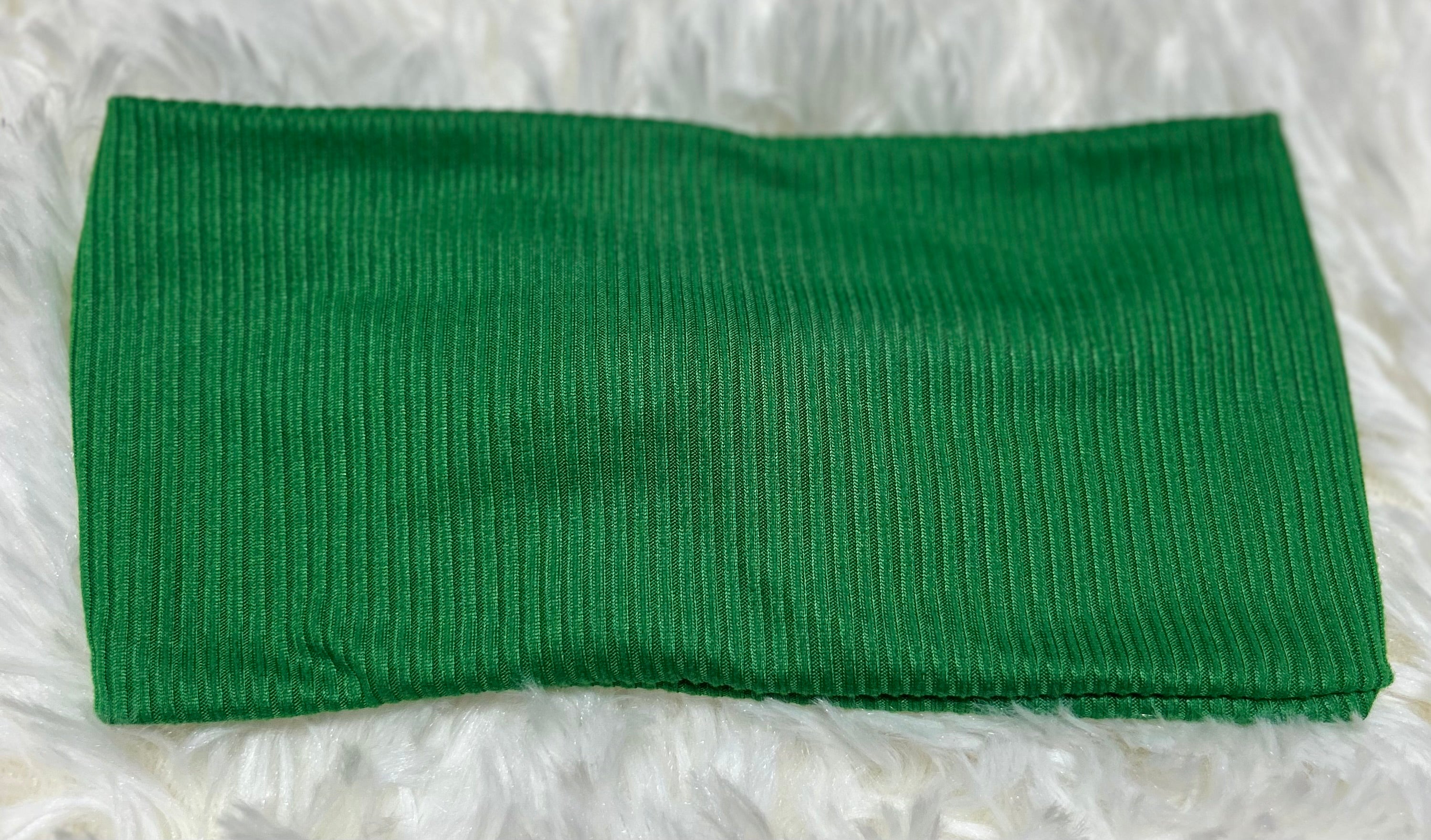 Green 4x2 Rib Headband