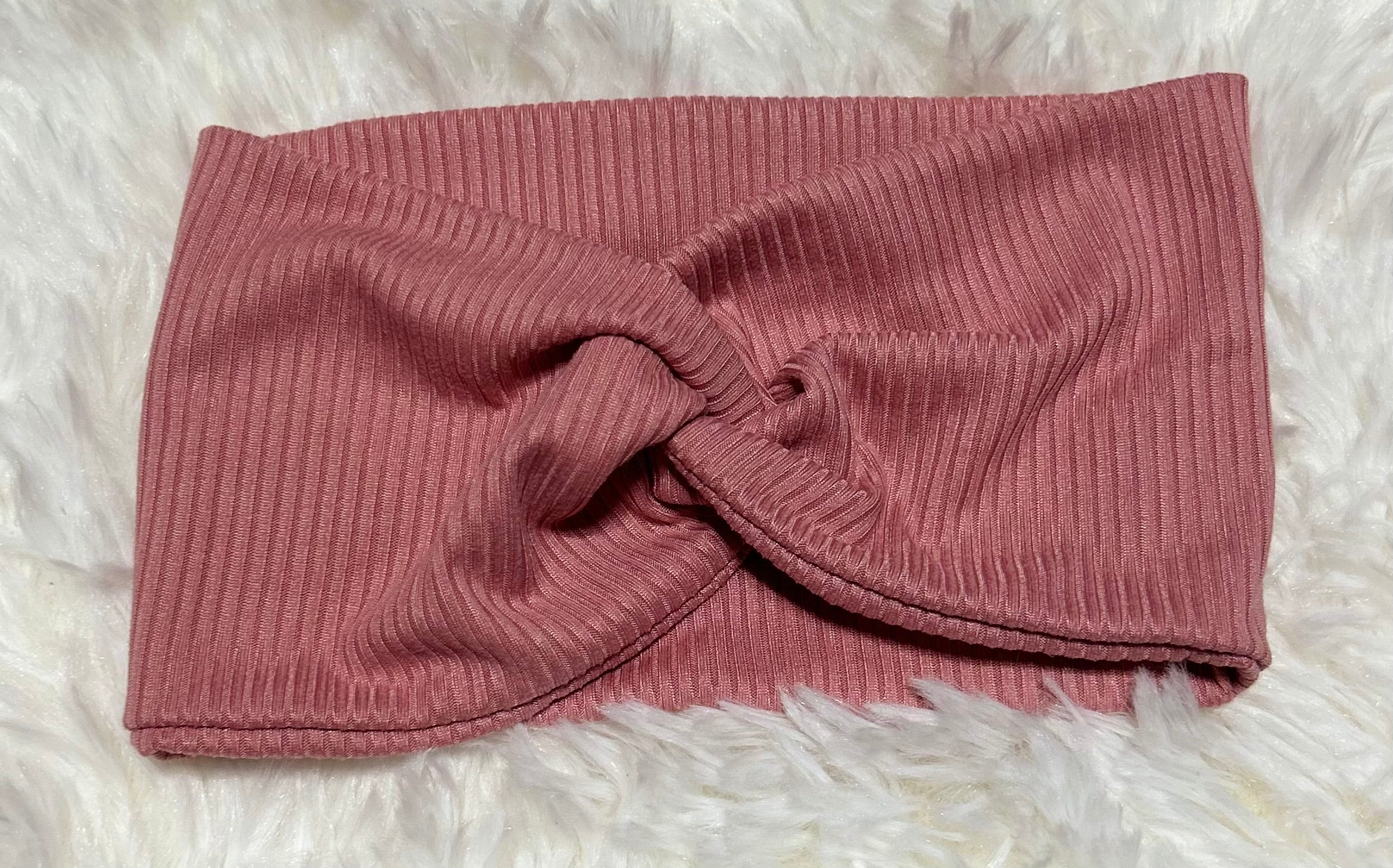 Light Pink 4x2 Rib Headband