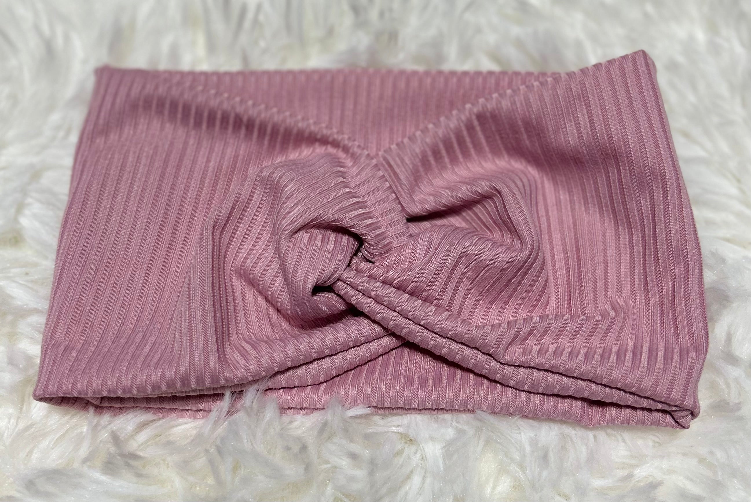 Dusty Pink 4x2 Rib Headband