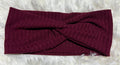 Maroon 8x2 Rib Headband